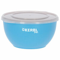 Kerbl Edelstahlnapf Set mit Deckel blau, 550ml/900ml/1200ml