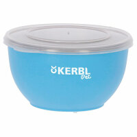 Kerbl Edelstahlnapf Set mit Deckel blau, 550ml/900ml/1200ml