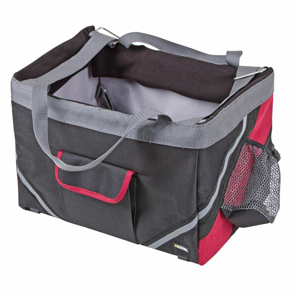 Kerbl Fahrradtasche Vacation schwarz/rot, 38x25x25cm