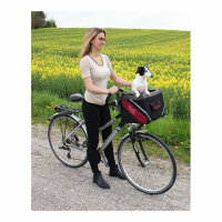 Kerbl Fahrradtasche Vacation schwarz/rot, 38x25x25cm