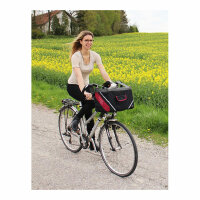 Kerbl Fahrradtasche Vacation schwarz/rot, 38x25x25cm