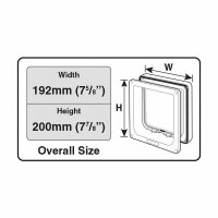 Kerbl Cat Mate 4-Wege Katzentüre mit Tunnel bis 50mm, weiß