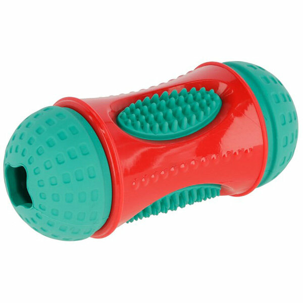 Kerbl Rolle ToyFastic befüllbar,  rot/türkis, 13 x 6 cm