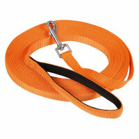 Kerbl Suchleine Miami mit Softgriff orange, 10m x 20mm