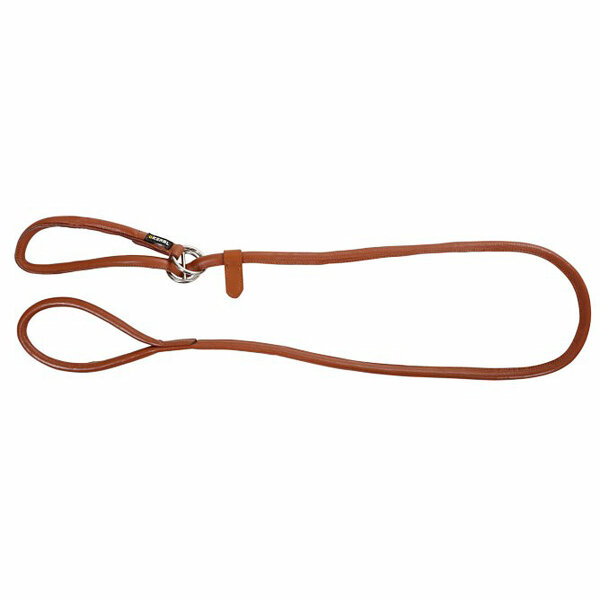 Kerbl Rundleder-Schlupfleine Roma 170cm, 8mm, cognac