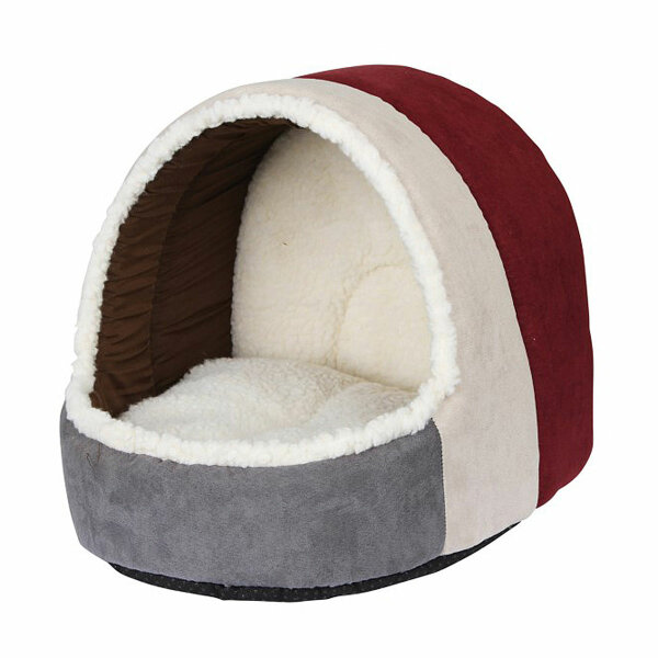 Kerbl Kuschelhöhle Amelie 35x33x32cm bordeauxrot/anthrazit