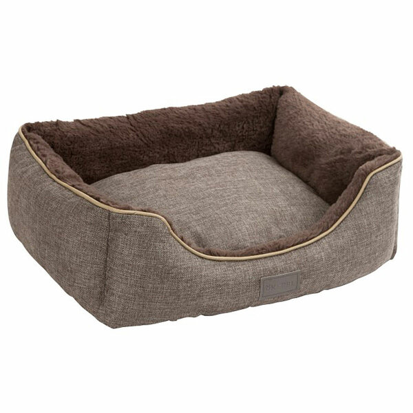 Kerbl Kuschelbett Samuel, silber/dunkelgrau, 50x40x15cm