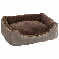 Kerbl Kuschelbett Samuel, silber/dunkelgrau, 50x40x15cm