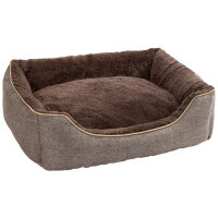 Kerbl Kuschelbett Samuel, silber/dunkelgrau, 60x50x17cm