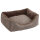 Kerbl Kuschelbett Samuel, silber/dunkelgrau, 60x50x17cm