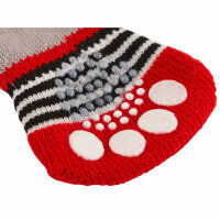 Kerbl Hundesocken Bruno L, grau/rot