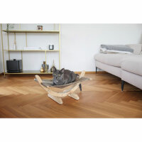 Kerbl Hängematte SIESTA 2.0, braun mit Holzgestell, 61x37x29cm