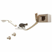 Kerbl Kletterwand Anden für Katzen,  8-teilig, natur/weiß