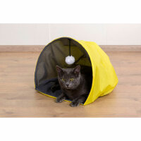 Kerbl Spielnest für Katzen Honey Cave, 37x35x30cm, gelb/grau