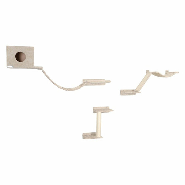 Kerbl Kletterwand Mount Everest für Katzen, 9-teilig, beige