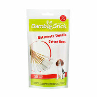 Kerbl Bamboo Stick Wattestäbchen 30 Stück