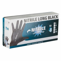 Kerbl Nitrilhandschuhe Long Black 300mm, 50 Stück, Größe S