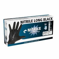 Kerbl Nitrilhandschuhe Long Black 300mm, 50 Stück,...