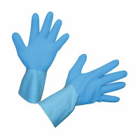 Kerbl Latexhandschuh FleTex blau, geraut, Größe 8