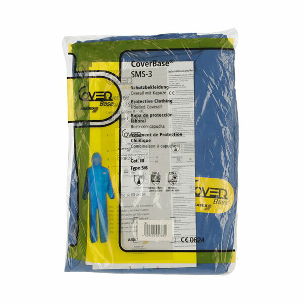 Kerbl CoverBase Overall Gr. L, blau Chemieschutz 3-lagig, 55g/m²