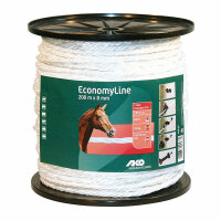 Kerbl Seil EconomyLine, 200m, 6mm, weiß, 6 x 0,2mm Niro