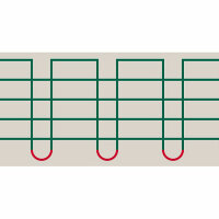 Kerbl Band Prem.Line, 200m, 38mm, weiß/grün, 6x0,2 Niro,4x0,2 Cu