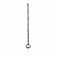 Kerbl Vollkunststoffpfahl mit Steigbügeltritt, 114cm,weiß