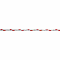 Kerbl Seil TopLine Plus, 400m, 6mm, weiß/rot, 6 x 0,3mm TriCOND