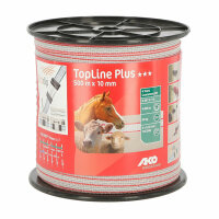 Kerbl Band TopLine Plus, 200m, 40mm, weiß/rot, 10 x 0,3mm TriCOND