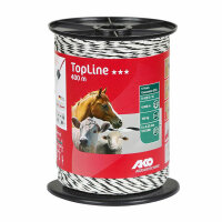 Kerbl Litze TopLine, 400m, weiß/schwarz, 6x0,25mm...