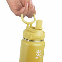 Takeya Actives Strohhalm-Trinkflasche aus Edelstahl, isoliert, 700ml, canary