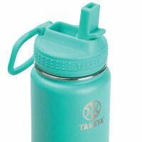 Takeya Actives Strohhalm-Trinkflasche aus Edelstahl, isoliert, 700ml, teal