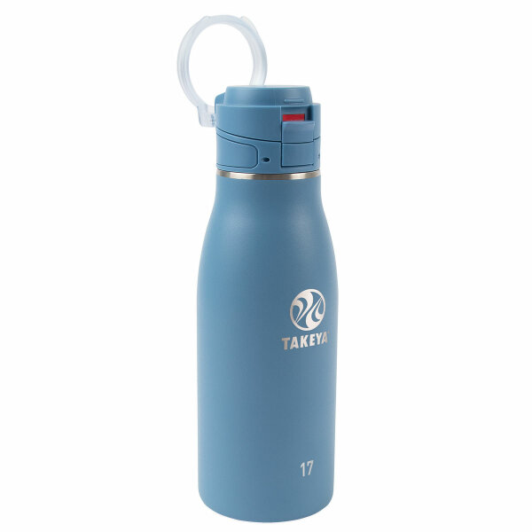 Takeya Actives Traveler Trinkflasche aus Edelstahl, isoliert, 500ml, bluestone