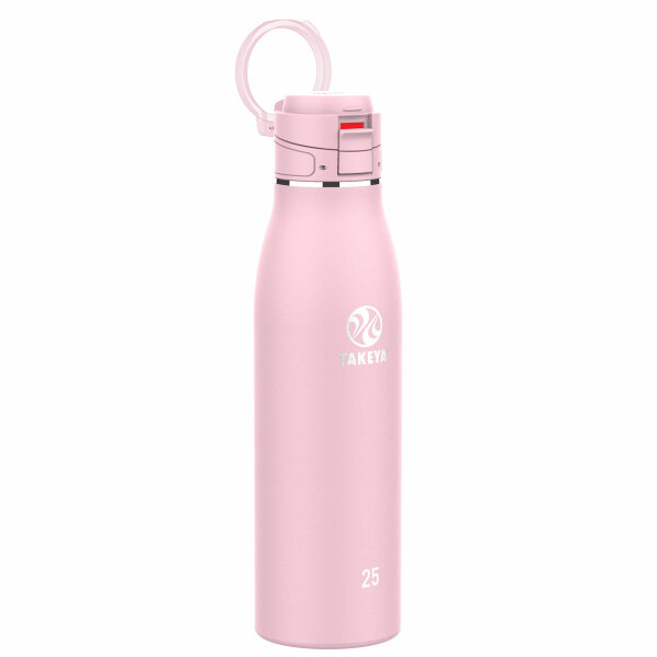 Takeya Actives Traveler Trinkflasche aus Edelstahl, vakuumisoliert, 740ml, blush