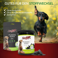 Stiefel Pflanzenkohle für Hunde, für Stoffwechsel und Verdauung, 185 gr, Dose