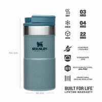 Stanley The Neverleak Travel Mug 0,25l, aus 18/8 Edelstahl, blau