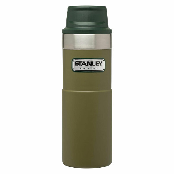 Stanley Classic The Trigger-Action Travel Mug, 470 ml, 18/8 Edelstahl, Olivgrün