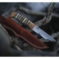 Helle SE 684 Limited Edition mit hochglanzpolierter H3LS-Klinge, Birkenholzgriff