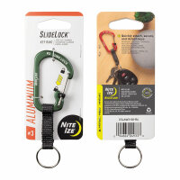 Nite Ize Slidelock Keyring #3 Aluminiumkarabiner, olive,...