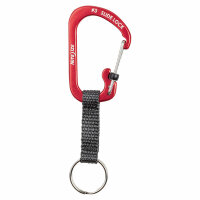 Nite Ize Slidelock Keyring #3 Aluminiumkarabiner, rot,...