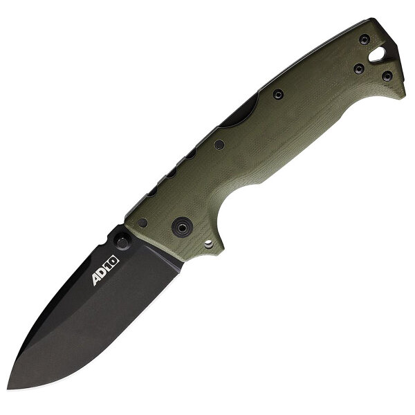 Cold Steel AD10 mit schwarzer S35VN Klinge, G10 Griff in OD green, Tri-Ad Lock