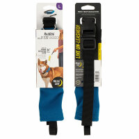 Nite Ize Raddog Kombi-Hundehalsband mit einziehbarer Leine, blau, L 41 - 51 cm