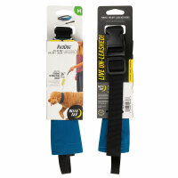 Nite Ize Raddog Kombi-Hundehalsband mit einziehbarer Leine, blau, M 41 - 46 cm