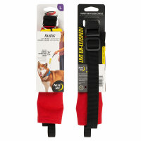 Nite Ize Raddog Kombi-Hundehalsband mit einziehbarer Leine, rot, L 41 - 51 cm